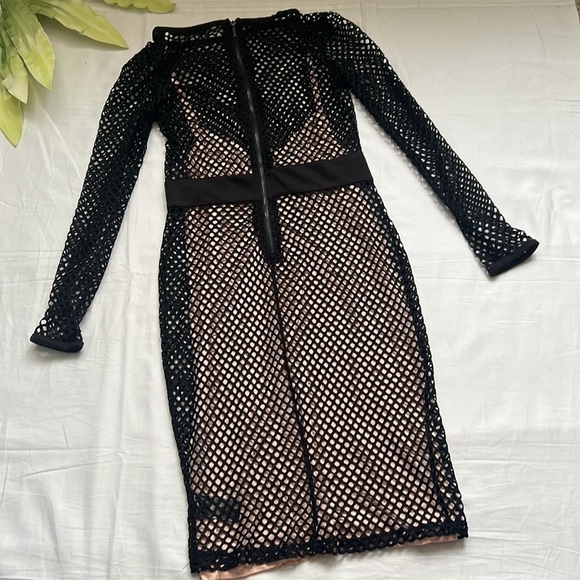 NWT Kardashian Kollection Net Mesh Dress - Picture 10 of 11